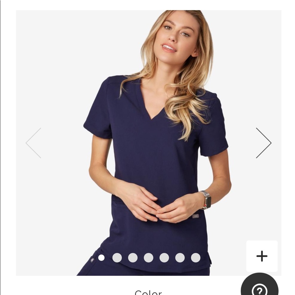 Figs XS Casma 3 pocket top navy